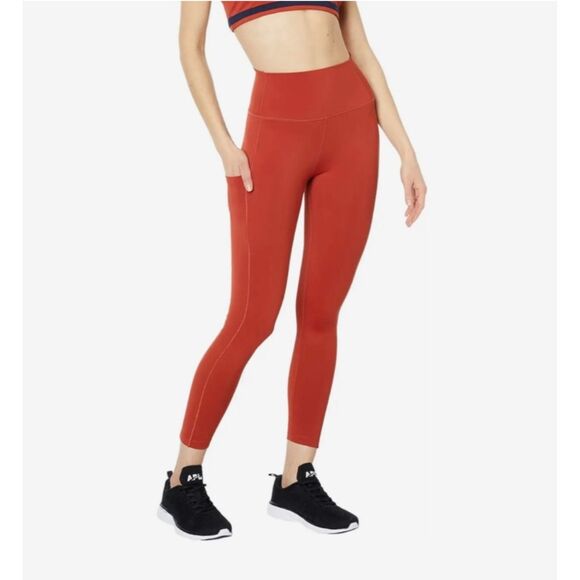 SPLITS59 Tread High Waist Techflex 7/8 Legging in Rust, Sz S - Picture 10 of 10